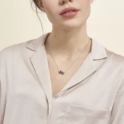 Online Histoire d'Or Collier Celinia Argent Blanc Céramique Et Oxyde De Zirconium