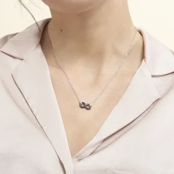 Online Histoire d'Or Collier Celinia Argent Blanc Céramique Et Oxyde De Zirconium