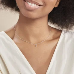 Discount Histoire d'Or Collier Cicelie Or Blanc Diamant