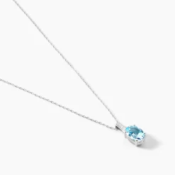 New Histoire d'Or Collier Cindy Or Blanc Topaze Oxyde De Zirconium