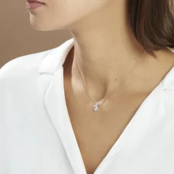 New Histoire d'Or Collier Cindy Or Blanc Topaze Oxyde De Zirconium