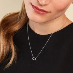 Online Histoire d'Or Collier Clem Argent Blanc