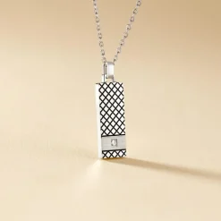 Best Histoire d'Or Collier Clement Acier Blanc Oxyde De Zirconium