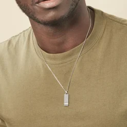 Best Histoire d'Or Collier Clement Acier Blanc Oxyde De Zirconium