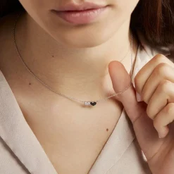 Clearance Histoire d'Or Collier Clementine Argent Blanc Oxyde De Zirconium