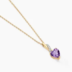 Best Histoire d'Or Collier Clothilde Or Jaune Amethyste Et Oxyde De Zirconium or jaune amethyste violette