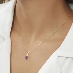 Best Histoire d'Or Collier Clothilde Or Jaune Amethyste Et Oxyde De Zirconium or jaune amethyste violette