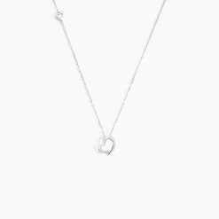Sale Histoire d'Or Collier Coeur Ktl Or Blanc Diamant