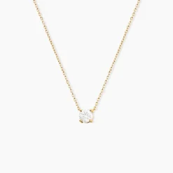 Clearance Histoire d'Or Collier Collection Aphrodite Or Jaune Diamant Synthetique or jaune diamant synthétique blanc