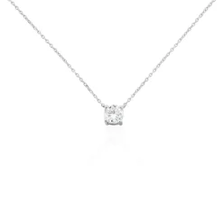 Clearance Histoire d'Or Collier Collection Aphrodite Or Blanc Diamant Synthetique