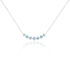 Outlet Histoire d'Or Collier Corabella Or Blanc Topaze