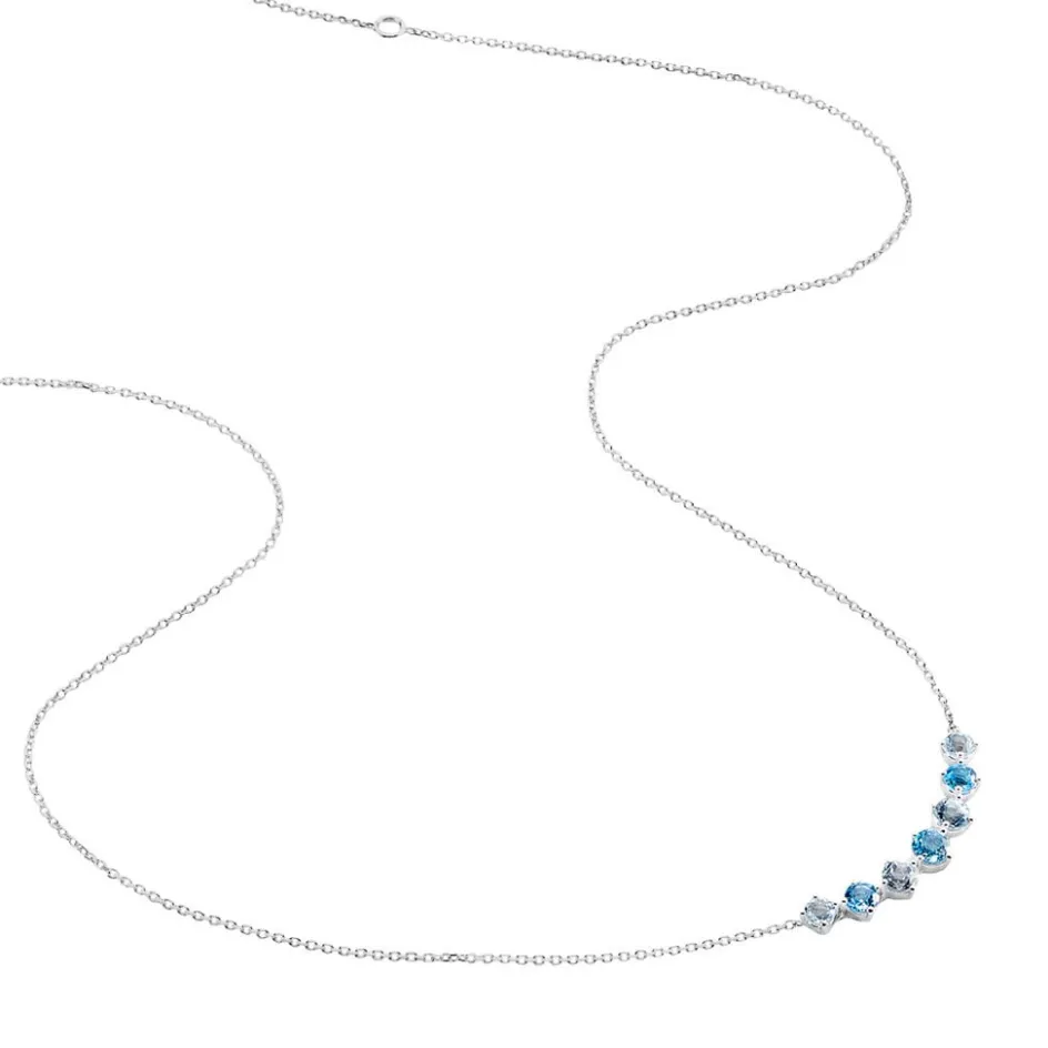Outlet Histoire d'Or Collier Corabella Or Blanc Topaze