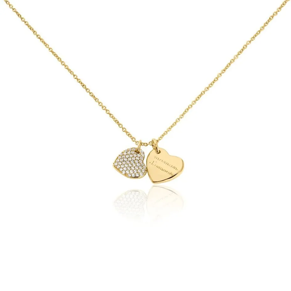 Histoire d'Or Collier Corazon Plaqué Or Jaune Oxyde De Zirconium* Bijoux Personnalisés|Colliers