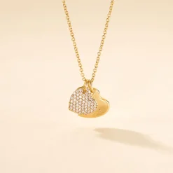 Histoire d'Or Collier Corazon Plaqué Or Jaune Oxyde De Zirconium* Bijoux Personnalisés|Colliers