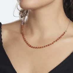 Online Histoire d'Or Collier Costin Argent Ambre