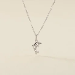 Hot Histoire d'Or Collier Court Argent Blanc Giullia Motif Oxyde De Zirconium