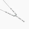 Online Histoire d'Or Collier Cravate Argent Blanc Shiny Nights Oxyde De Zirconium