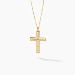 Histoire d'Or Collier Croix Or Jaune Diamant* Colliers|Colliers