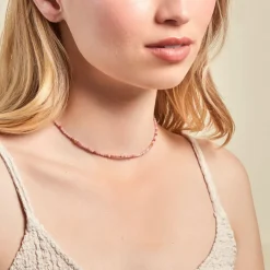 Histoire d'Or Collier Cyclades Argent Jaune Rhodonite* Colliers|Ras De Cou