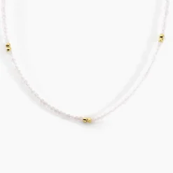 Sale Histoire d'Or Collier Cyclades Argent Jaune Quartz argent jaune quartz rose