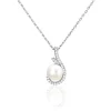 Sale Histoire d'Or Collier Cyrana Argent Blanc Perle De Culture Et Oxyde De Zirconium