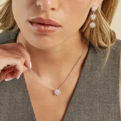 Histoire d'Or Collier Daisy Argent Blanc Oxyde De Zirconium* Colliers|Colliers