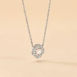 Clearance Histoire d'Or Collier Dally Argent Blanc Quartz Oxyde De Zirconium