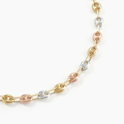 Hot Histoire d'Or Collier Dami Maille Grain De Cafe or tricolore