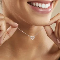 Histoire d'Or Collier Delicata Argent Blanc Oxyde De Zirconium* Colliers|Colliers