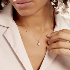 Histoire d'Or Collier Delight Or Jaune Perle De Culture Et Diamant* Colliers|Colliers