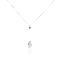 Histoire d'Or Collier Dennis Or Blanc Amethyste* Colliers|Colliers