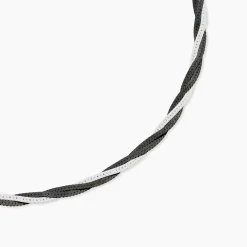 Histoire d'Or Collier Ehud argent bicolore