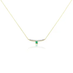 Histoire d'Or Collier Emeald Is The New Black Or Jaune Emeraude Diamant* Colliers|Colliers