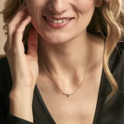 Histoire d'Or Collier Emeald Is The New Black Or Jaune Emeraude Diamant* Colliers|Colliers