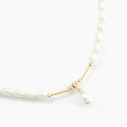 Online Histoire d'Or Collier Emma-lisa Or Jaune Perle De Culture