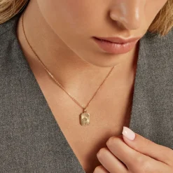 Hot Histoire d'Or Collier Ensoleillée Plaqué Or Jaune Aventurine