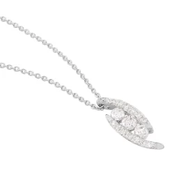 Histoire d'Or Collier Eternite Or Blanc Diamant* Colliers|Colliers