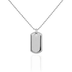 New Histoire d'Or Collier Eutrope Acier Blanc