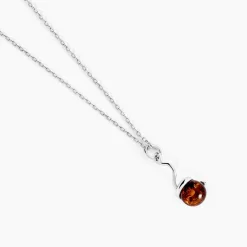 Clearance Histoire d'Or Collier Famata Argent Blanc Ambre