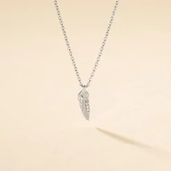 Histoire d'Or Collier Feath Argent Blanc Oxyde De Zirconium