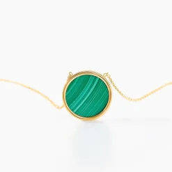 Hot Histoire d'Or Collier Florica Or Jaune Malachite