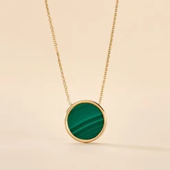 Hot Histoire d'Or Collier Florica Or Jaune Malachite