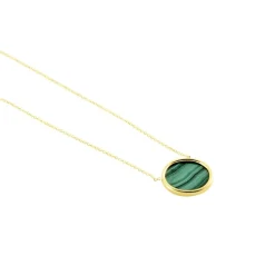 Online Histoire d'Or Collier Florica Or Jaune Malachite or jaune malachite vert