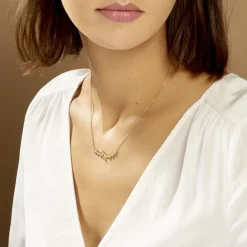 Online Histoire d'Or Collier Folia Plaqué Or Jaune