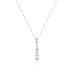 Discount Histoire d'Or Collier Georas Or Blanc Oxyde