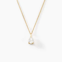 Outlet Histoire d'Or Collier Goutte De Zirconium or jaune oxyde