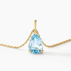 Hot Histoire d'Or Collier Goutte Or Jaune Topaze