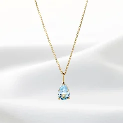 Hot Histoire d'Or Collier Goutte Or Jaune Topaze