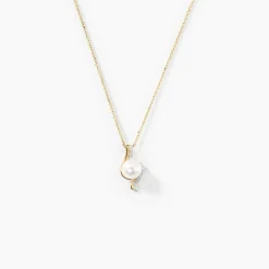 Hot Histoire d'Or Collier Grazilla Or Bicolore Perle De Culture Et Diamant