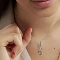 Outlet Histoire d'Or Collier Grethel Argent Blanc Turquoise